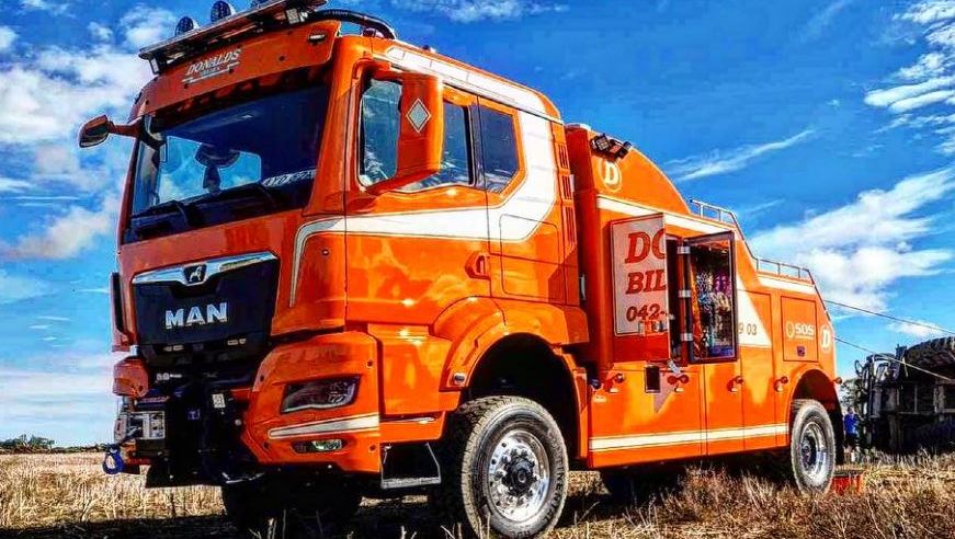 Terrängbärgare hos Donalds Bilbärgning - Bärgningsbil i skåne