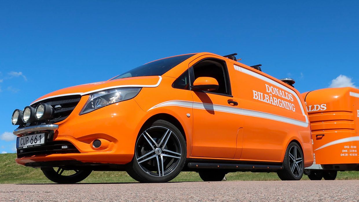 Servicebil & kuddkärra hos Donalds Bilbärgning - Bärgningsbil i skåne